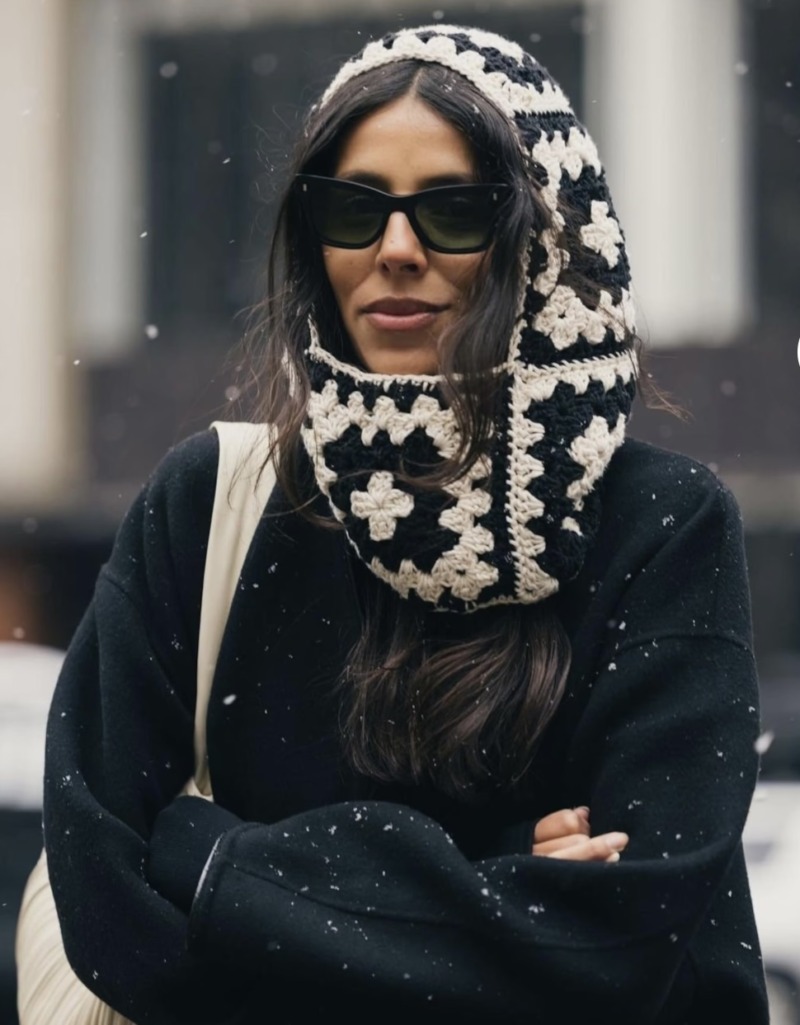 Balaclava black and white
