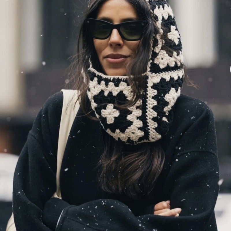Balaclava black and white