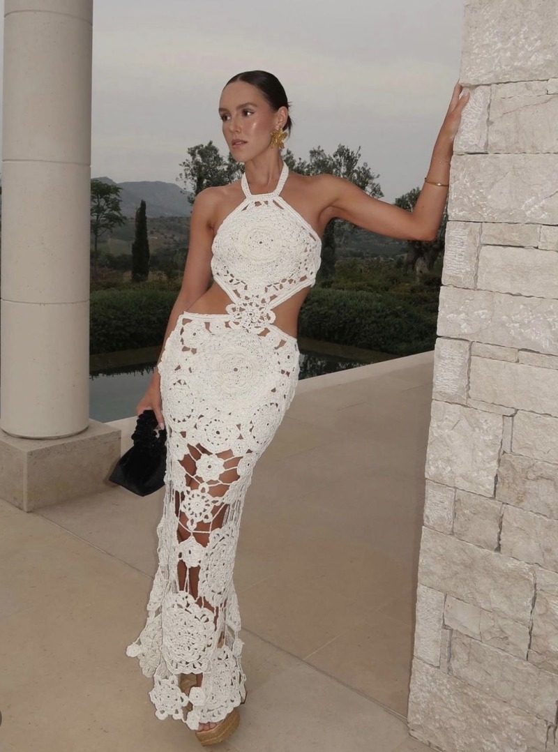 Abito rose crochet